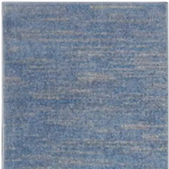 2' X 6' Blue And Grey Striped Non Skid Indoor Outdoor Runner Rug Photo 4