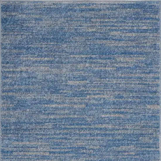 2' X 4' Blue And Grey Striped Non Skid Indoor Outdoor Runner Rug Photo 4