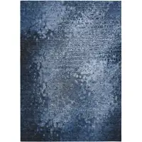 Photo of 3' X 4' Blue Washable Non Skid Indoor Outdoor Area Rug