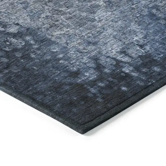 3' X 4' Blue Washable Non Skid Indoor Outdoor Area Rug Photo 7