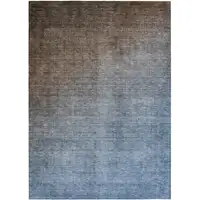 Photo of 3' X 4' Blue and Green Ombre Washable Non Skid Indoor Outdoor Area Rug