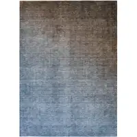 Photo of 3' X 5' Blue and Green Ombre Washable Non Skid Indoor Outdoor Area Rug