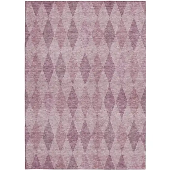 3' X 4' Blush Geometric Washable Non Skid Indoor Outdoor Area Rug Photo 4