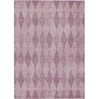 Photo of 3' X 5' Blush Geometric Washable Non Skid Indoor Outdoor Area Rug