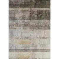 Photo of 3' X 4' Brown Ombre Washable Non Skid Indoor Outdoor Area Rug