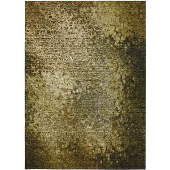 3' X 5' Brown Washable Non Skid Indoor Outdoor Area Rug Photo 5