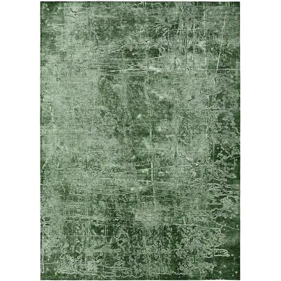 3' X 4' Emerald Abstract Washable Non Skid Indoor Outdoor Area Rug Photo 2