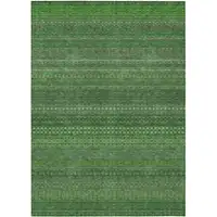 Photo of 3' X 4' Fern Green Striped Washable Non Skid Indoor Outdoor Area Rug