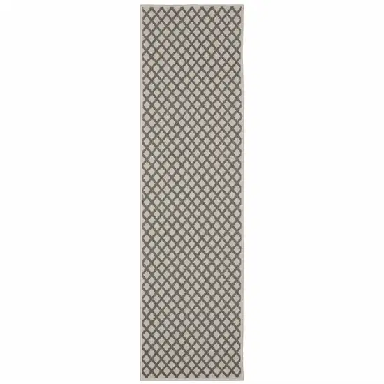 2' X 7' Geometric Stain Resistant Indoor Outdoor Area Rug Photo 1