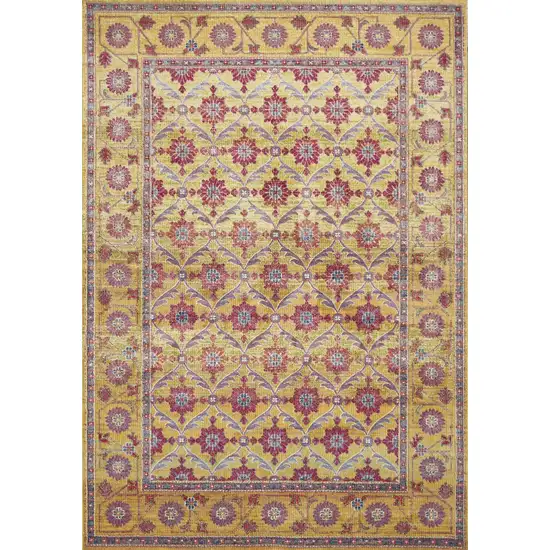 31 X 96 Gold Polypropylene Rug Photo 2