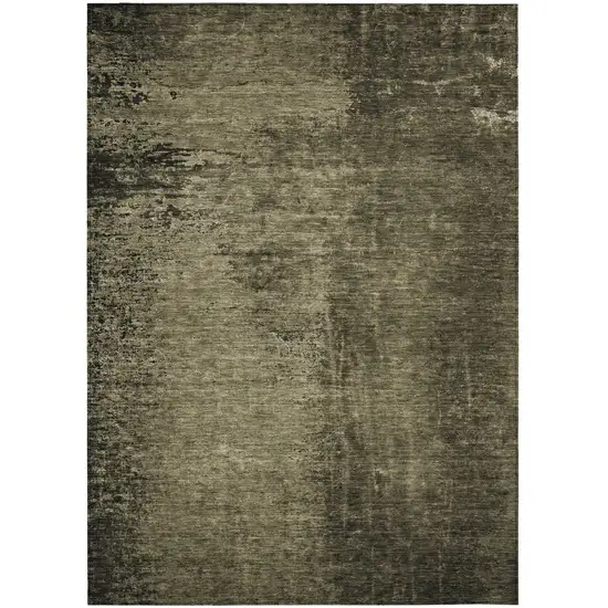 Gray Abstract Washable Non Skid Indoor Outdoor Area Rug Photo 2