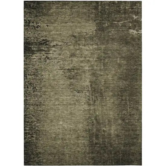 3' X 5' Gray Abstract Washable Non Skid Indoor Outdoor Area Rug Photo 2