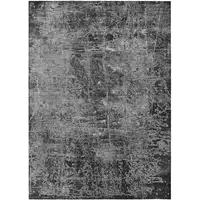 Photo of 3' X 4' Gray Abstract Washable Non Skid Indoor Outdoor Area Rug