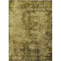 Photo of 3' X 4' Green Abstract Washable Non Skid Indoor Outdoor Area Rug