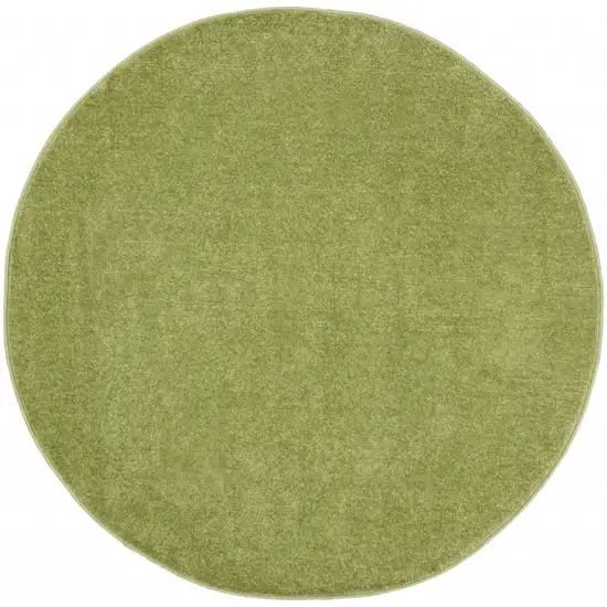 4' X 4' Green Round Non Skid Indoor Outdoor Area Rug Photo 1