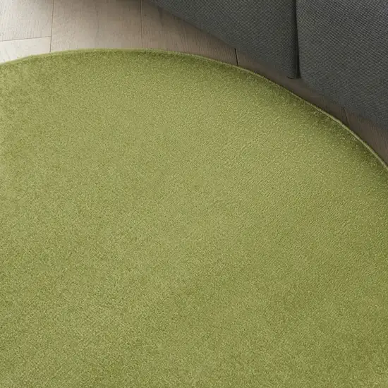 4' X 4' Green Round Non Skid Indoor Outdoor Area Rug Photo 9