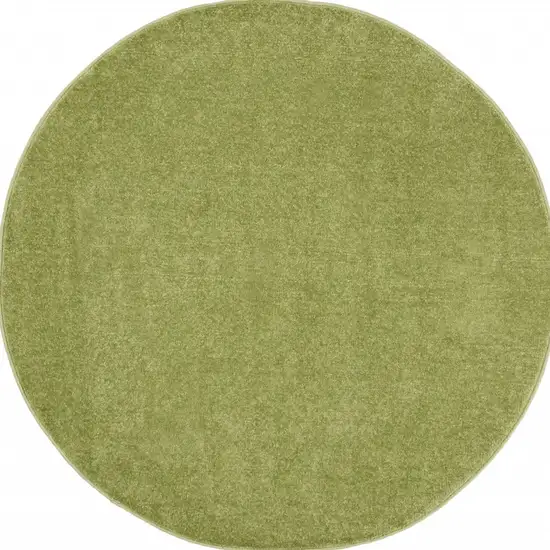 4' X 4' Green Round Non Skid Indoor Outdoor Area Rug Photo 4