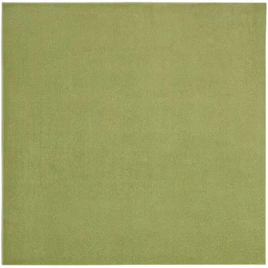 7' X 7' Green Square Non Skid Indoor Outdoor Area Rug Photo 1