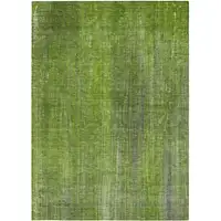 Photo of 3' X 4' Green Striped Washable Non Skid Indoor Outdoor Area Rug