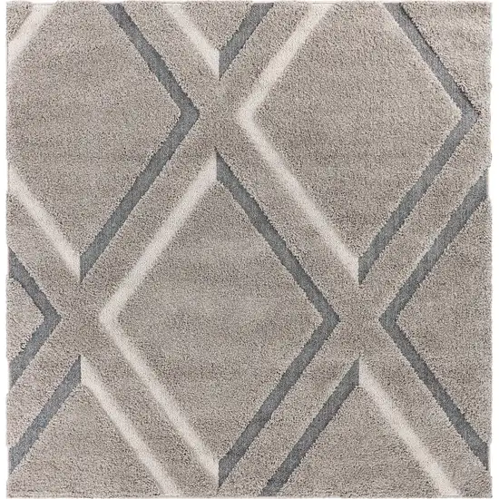 78 X 78 Grey Polypropylene Rug Photo 2