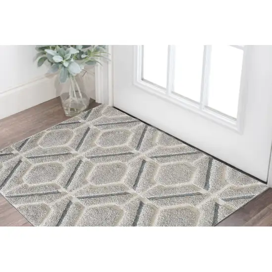 Grey Polypropylene Rug Photo 1