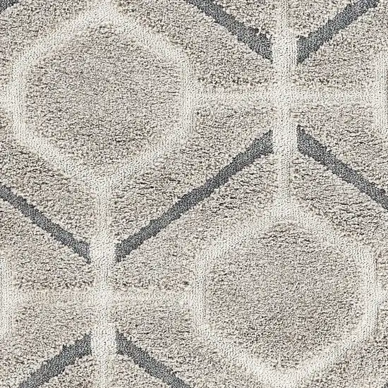 39 X 63  Grey Polypropylene Rug Photo 3