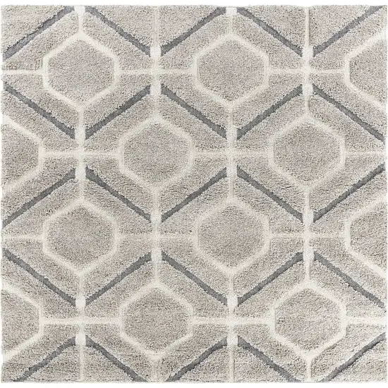 39 X 63  Grey Polypropylene Rug Photo 2