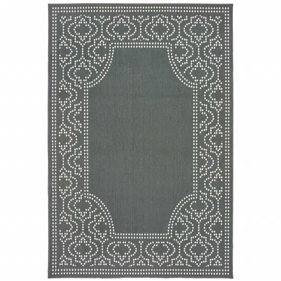 3' X 5' Grey Stain Resistant Indoor Outdoor Area Rug Photo 1