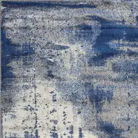 Photo of 7'X10' Ice Blue Machine Woven Abstract Indoor Area Rug