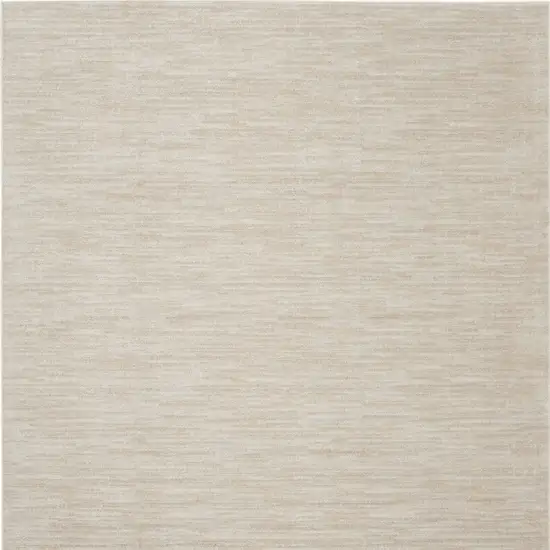 7' X 7' Ivory And Beige Square Non Skid Indoor Outdoor Area Rug Photo 4