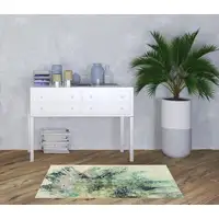 Photo of 3'X5' Ivory Machine Woven Abstract Splatter Indoor Area Rug