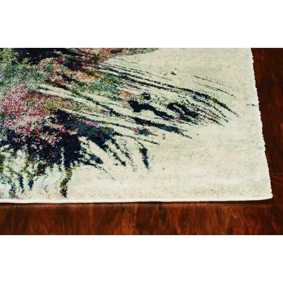 3'X5' Ivory Machine Woven Abstract Splatter Indoor Area Rug Photo 4