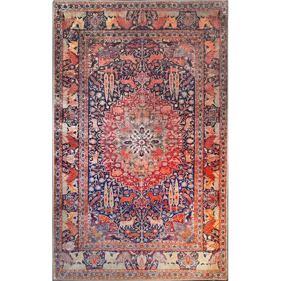 3' X 5' Medallion Stain Resistant Area Rug Photo 1