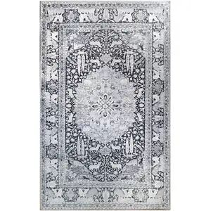 Photo of 3' X 5' Medallion Stain Resistant Area Rug