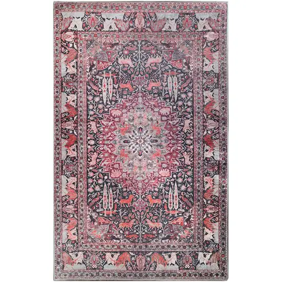 5' X 7' Medallion Stain Resistant Area Rug Photo 1