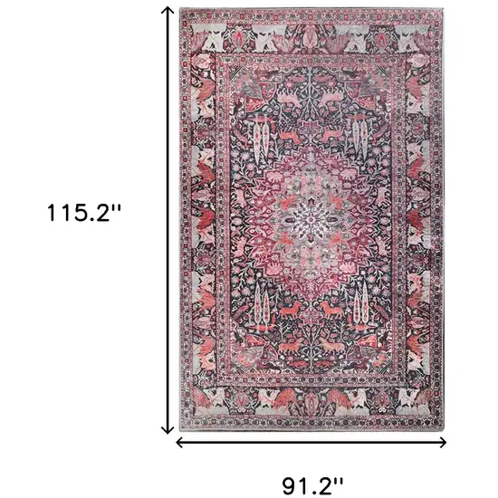 7' X 9' Medallion Stain Resistant Area Rug Photo 8