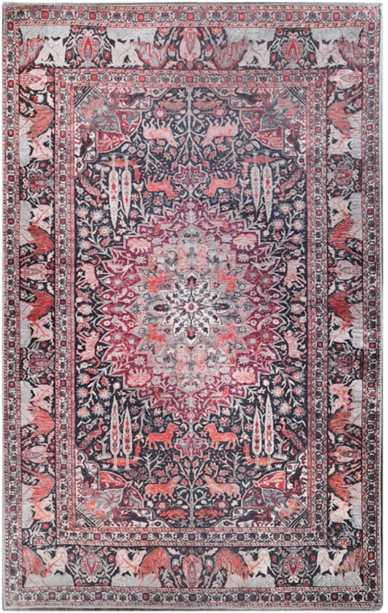 7' X 9' Medallion Stain Resistant Area Rug Photo 1