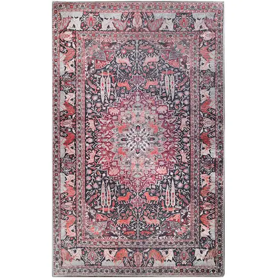 7' X 9' Medallion Stain Resistant Area Rug Photo 1