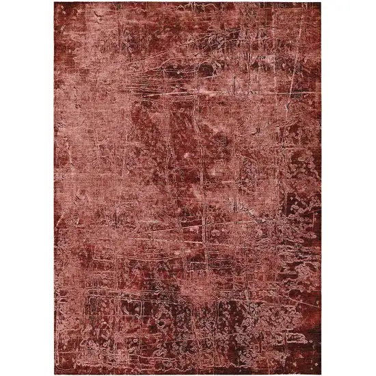 3' X 4' Merlot Abstract Washable Non Skid Indoor Outdoor Area Rug Photo 2