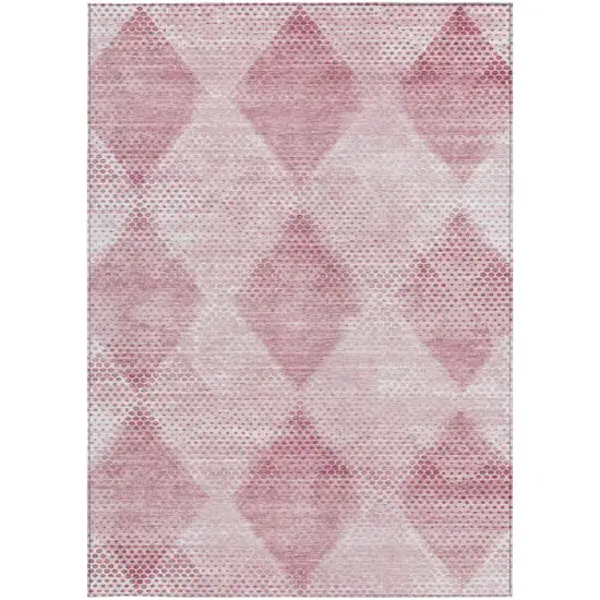 Merlot Geometric Washable Non Skid Indoor Outdoor Area Rug Photo 5