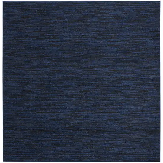 7' X 7' Midnight Blue Square Non Skid Indoor Outdoor Area Rug Photo 1