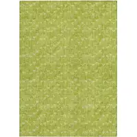 Photo of 3' X 4' Moss Green Geometric Washable Non Skid Indoor Outdoor Area Rug