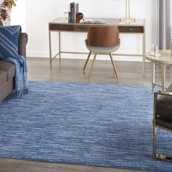 Blue Stain Resistant Indoor Outdoor Area Rug Photo 6