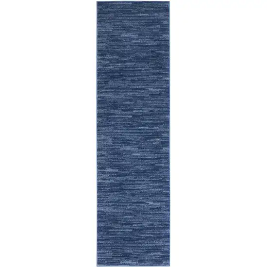 6' Blue Non Skid Indoor Outdoor Runner Rug Photo 2