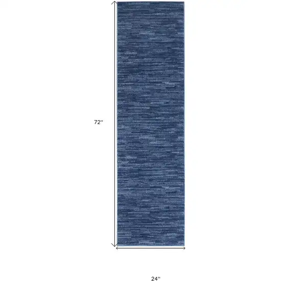 6' Blue Non Skid Indoor Outdoor Runner Rug Photo 5