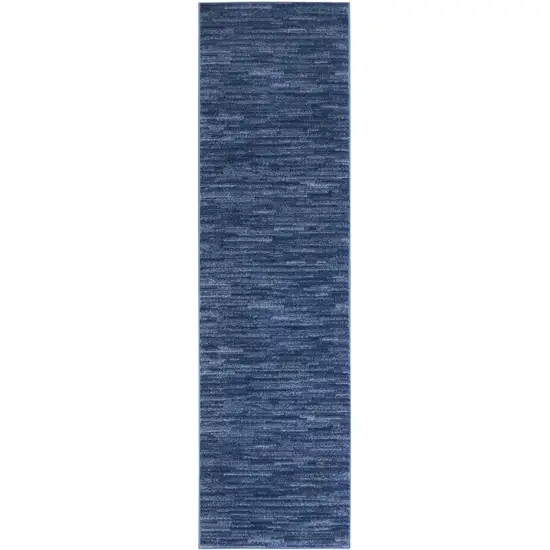 2' X 8' Navy Non Skid Indoor Outdoor Runner Rug Photo 1