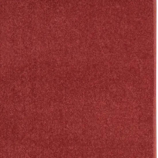 2' X 8' Brick Red Non Skid Indoor Outdoor Runner Rug Photo 3