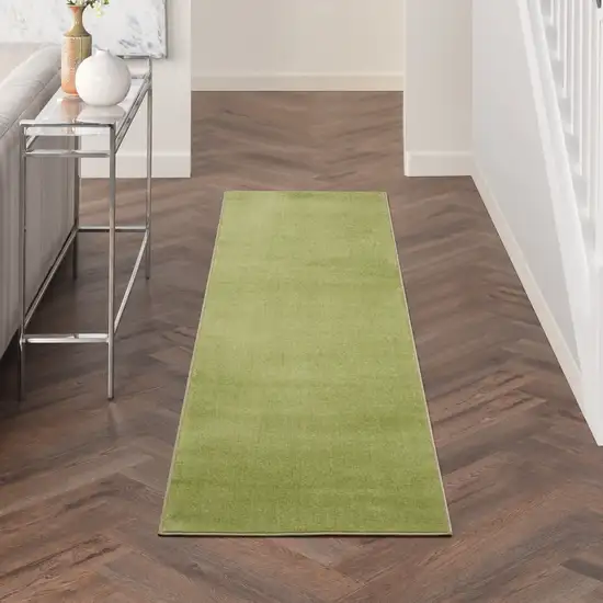 2' X 6' Green Non Skid Indoor Outdoor Runner Rug Photo 5