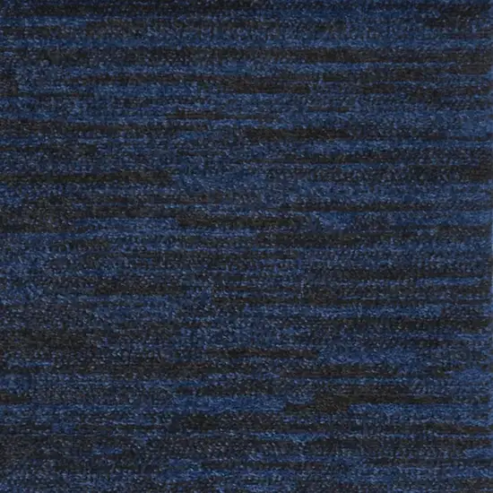 6' Midnight Blue Stain Resistant Indoor Outdoor Runner Rug Photo 5