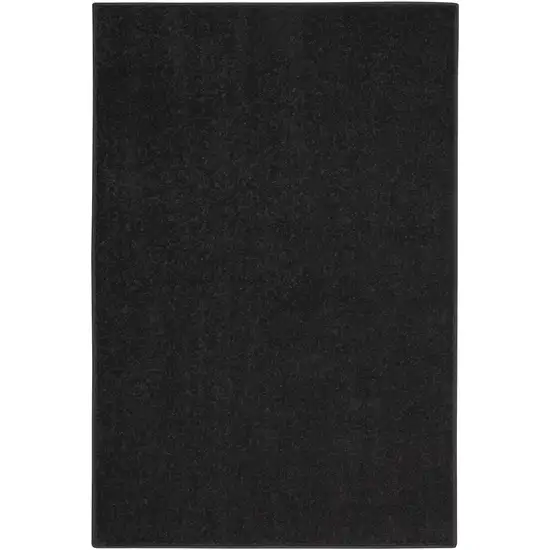 2' X 4' Black Non Skid Indoor Outdoor Runner Rug Photo 2